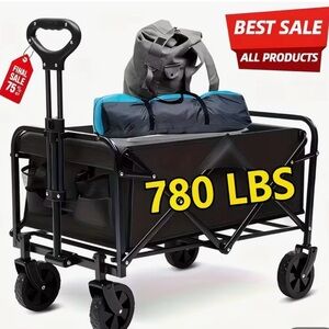 Heavy-Duty Black grocery or hauling Wagon